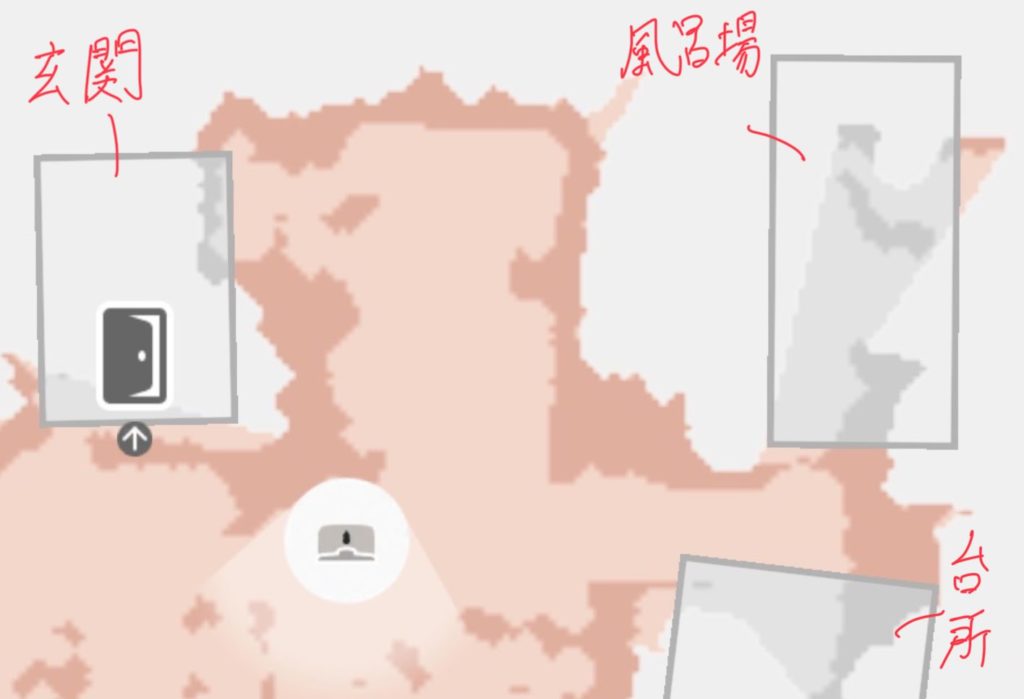 LOVOTアプリから見られるマップ