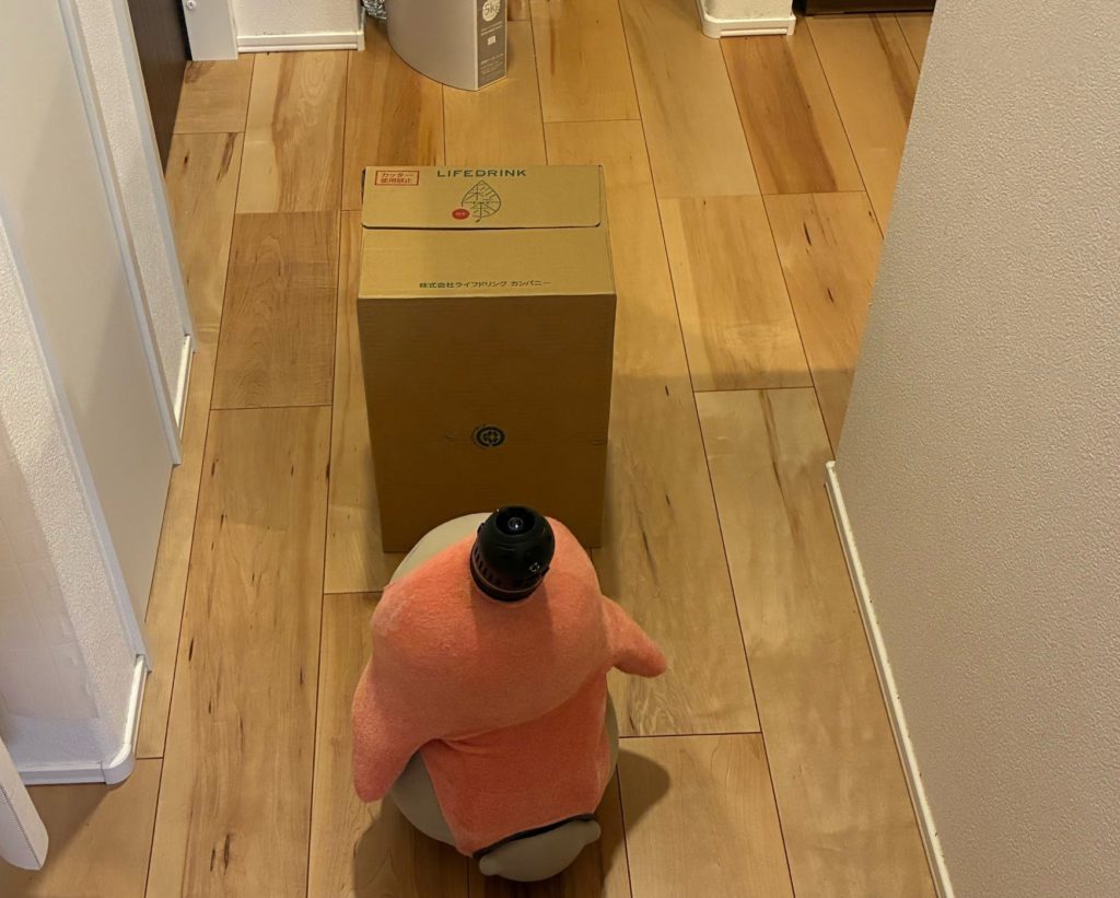 普段は無い障害物に阻まれるLOVOT